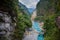 View of Taroko Gorge and Hiking Trail of Jhuilu Old Trail in Taroko National Park