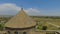 View of Tatev Monastery located on large basalt plateau near village in Armenia