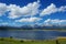 View of Taylor Park Reservoir with Rocky Mountains