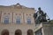 View of Teatro Rendano and Bernardino Telesio statue