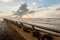 View of the Tel Aviv Promenade at sunset, Israel