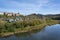 View of the Telbes river in the village of Mundybash, Gornaya Shoria