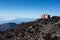 View of the Telerifico Cable Car Station on the way from Altavista Refuge. Teide Mount on Tenerife Island, Canary