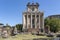 View of Tempio di Antonino e Faustina in Rome