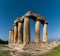 View of the Temple of Apollo in Ancient Corinth in southern Greece