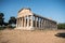 View of the Temple of Hera I in Paestum, Italy