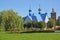 View of the temple in honor of an icon of the Mother of God Sign` and Saint Jacob`s Lutheran church