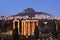 View of the Temple of Olympian Zeus and Mount Lycabettus in the