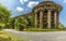 A view of the temple tank of San Concordio and the Nottolini aqueduct in Lucca Italy