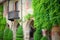 View of a terrace of a medieval palace in Castell\'Arcuato