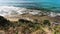 View of the Tessalated Pavement in Eaglehack Neck in the Tasman Peninsula in Tasmania, camera steady