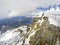 View from Tete Rousse mountain house in Mont Blanc climbing route