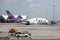 View of Thai Airways Airplan as Thai Airways Might Declare Bankruptcy Soon