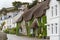 View of thatched building in St Mawes, Cornwall on May 12, 2021