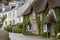View of thatched building in St Mawes, Cornwall on May 12, 2021