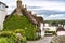 View of thatched building in St Mawes, Cornwall on May 12, 2021