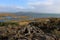 view of the Thingvellir Rift Valley in Iceland