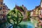 View of Thiou river and the old city of Annecy, the largest city of Haute-Savoie department in France