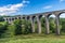 A view of the Thornton viaduct at the end closest to the town of Thornton, Yorkshire, UK