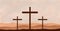 View Of Three Crosses, easter christian motive, Resurrection Of Jesus Christ