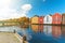 View on three main landmarks Trondheim, Norway