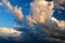 View of thunderstorm clouds.