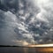 View of thunderstorm clouds