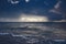 View of thunderstorm clouds above the sea