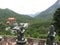 View from Tian Tan Buddha towards Po Lin monastery, Lantau island, Hong Kong