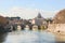 View of Tiber and Sant`Angelo bridge