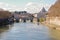 View of Tiber and Sant`Angelo bridge