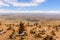 View from the Tibetan plateau to the Main Himalayan Range and the valley of the Sutledge River. Tibet