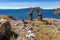 View of the Ticonata island, Lake Titicaca, Peru