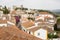 View of the tiled roofs in the small Portuguese town Obidos