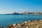 View of a tiny beach in piraeus district of athens, greece...IMAGE