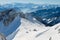 View to the Alp peaks from the Pilatus mountain in Luzern, Switzerland.