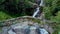 View to amasing waterfall in mountains