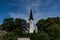 View to ancient church of John the Baptist in Luganuse, Estonia