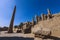 View to the Ancient Egyptian Ruins of Obelisk of Thutmosis I in Karnak Temple Complex near Luxor