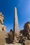 View to the Ancient Egyptian Ruins of Obelisk of Thutmosis I in Karnak Temple Complex near Luxor