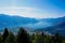 View to Ascona and Italy with Maggia delta from Cardada