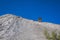 View to ash mountains formed from waste of oil shale mining in E