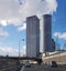 View to Azriely Towers - symbol of New Tel Aviv from Ayalon hig