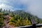 A view to Babia Mountain covered with morning mist, Beskid Zywiecki Mountains, Poland