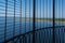 View to the Baltic sea and SÃµrve peninsula through the protective grid  and railings from top of the SÃµrve lighthouse