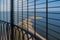 View to the Baltic sea and SÃµrve peninsula through the protective grid  and railings from top of the SÃµrve lighthouse