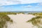 View to beautiful landscape with beach and sand dunes near Henne Strand, Jutland Denmark Europe