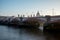 A view to Blackfriars Bridge and St Paul``s Cathedral early in the morning