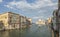 View to canale grande from bridge Academia in afternoon sun in Venice, Italy