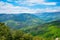 View to the Cevennes mountains in france